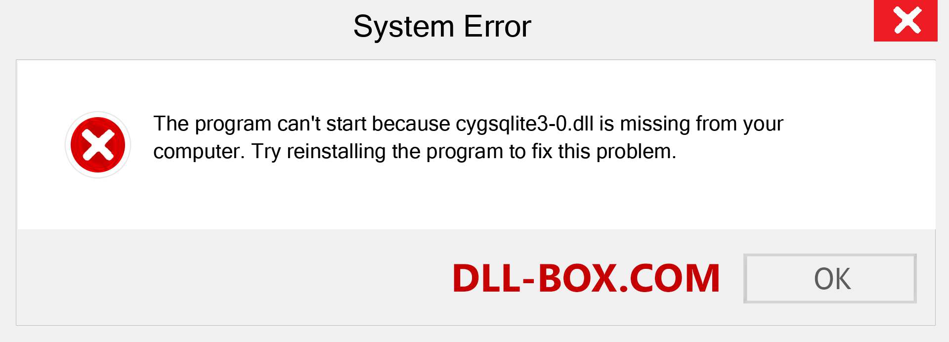  cygsqlite3-0.dll file is missing?. Download for Windows 7, 8, 10 - Fix  cygsqlite3-0 dll Missing Error on Windows, photos, images